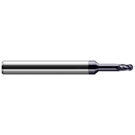 End Mill For Exotic Alloys - Ball, 0.0150 (1/64), Number Of Flutes: 4